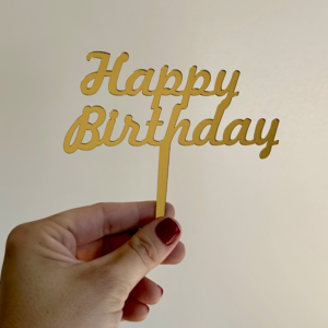 Topo para Bolo - Happy Birthday