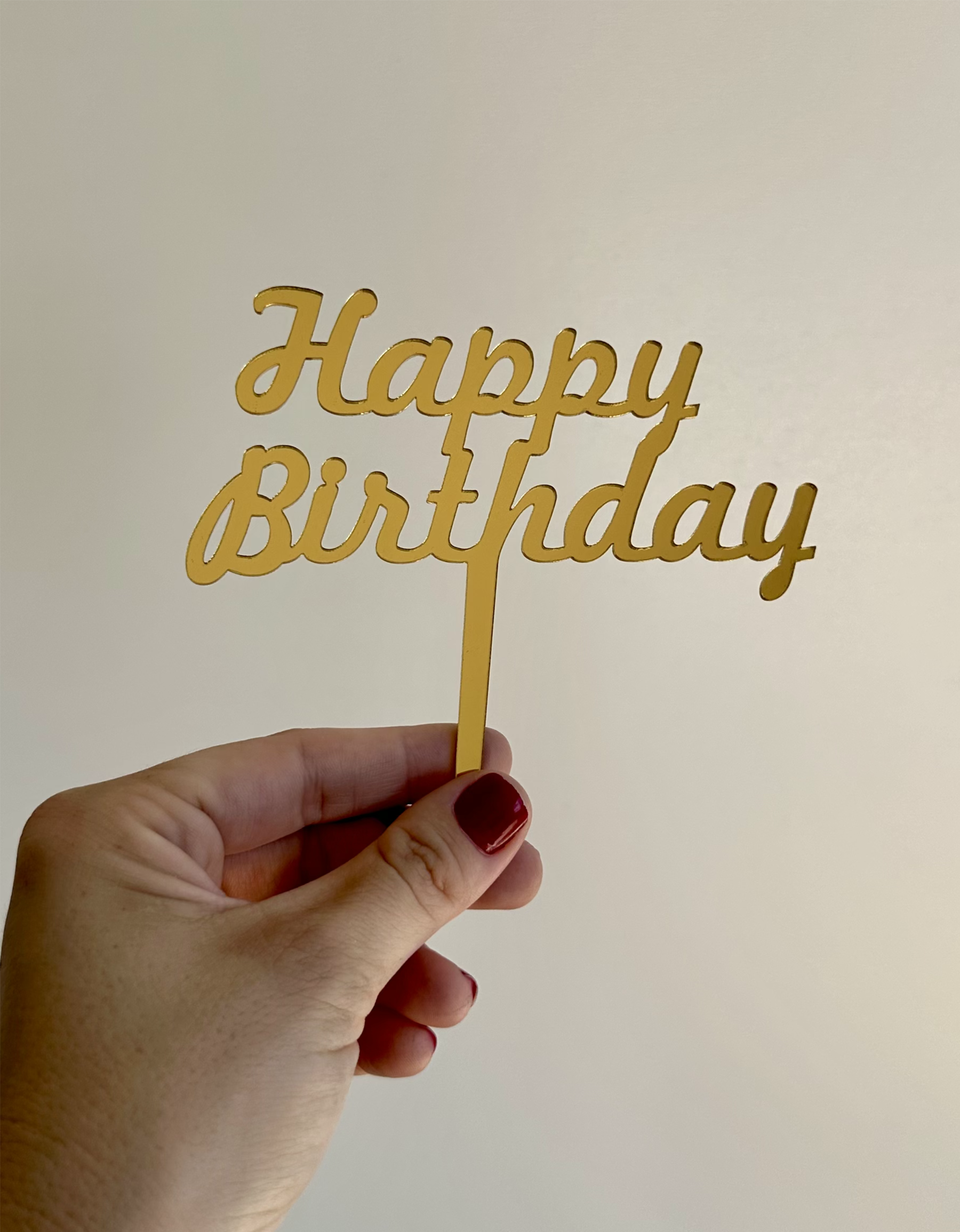 Topo para Bolo - Happy Birthday