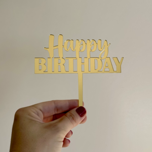 Topo para Bolo - Happy Birthday