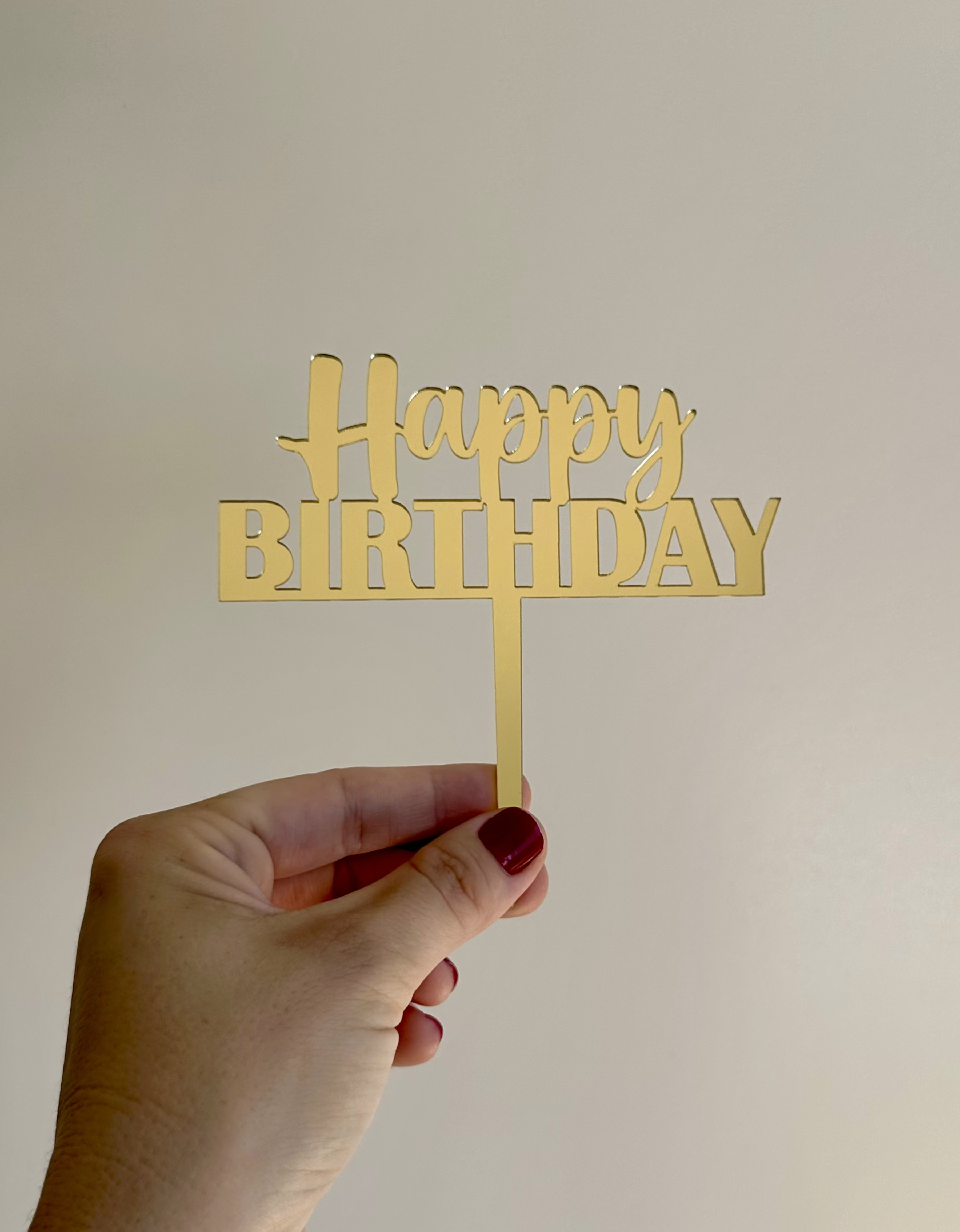 Topo para Bolo - Happy Birthday