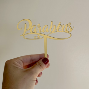 Topo para Bolo - Parabéns
