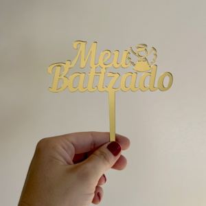 Topo para Bolo - Meu Batizado