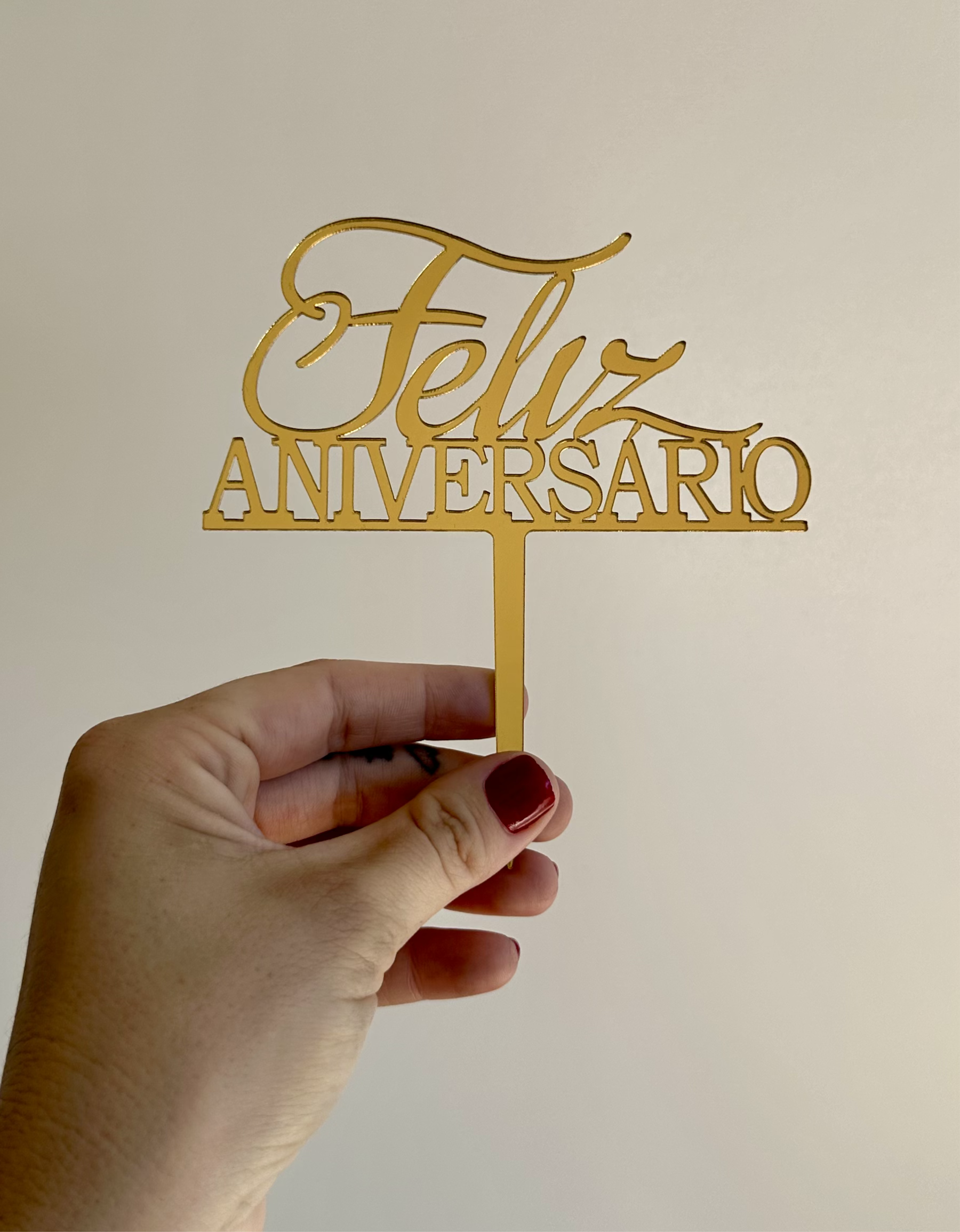 Topo para Bolo - Feliz Aniversário