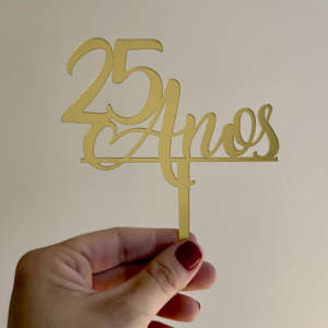 Topo para Bolo - 25 Anos