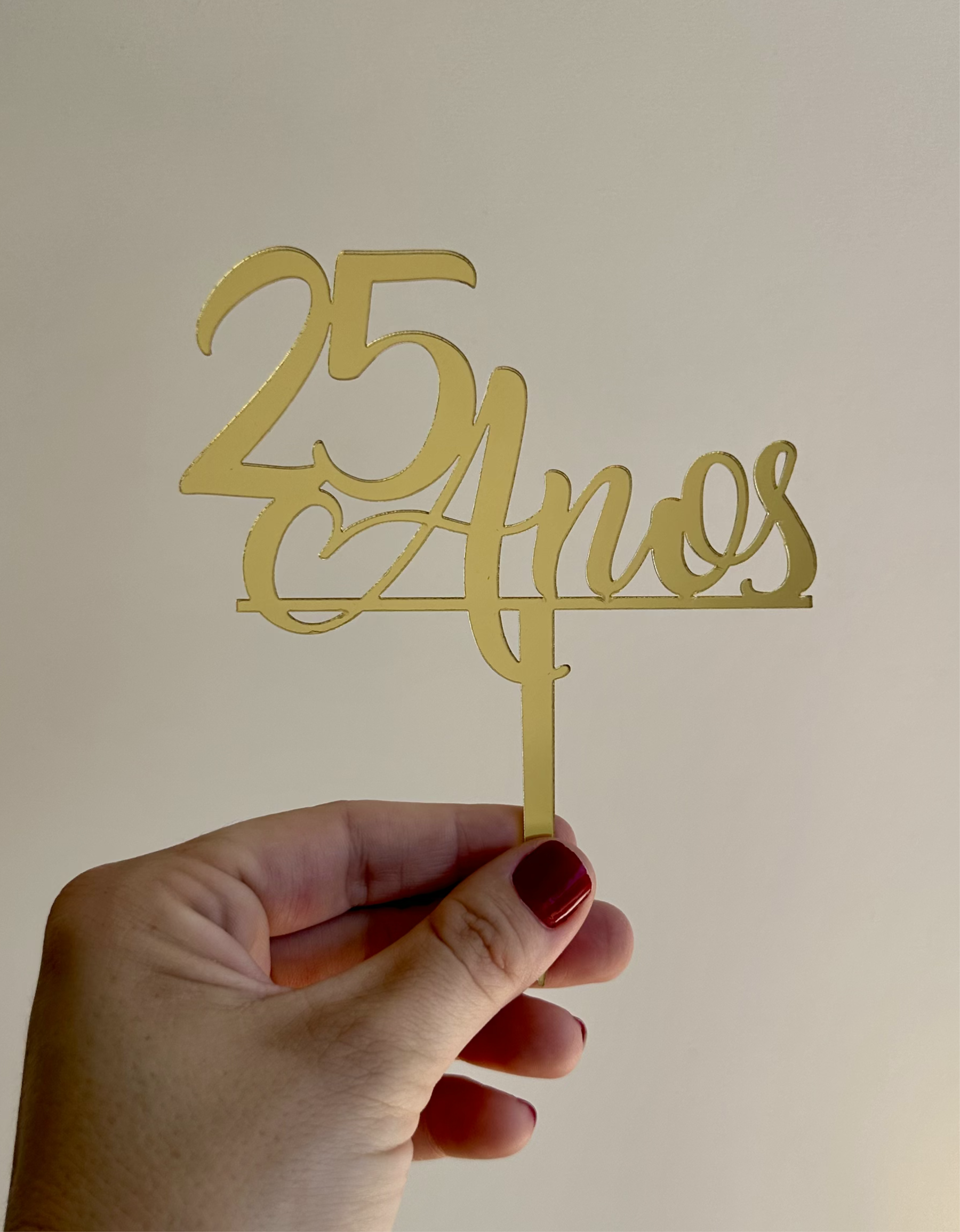 Topo para Bolo - 25 Anos
