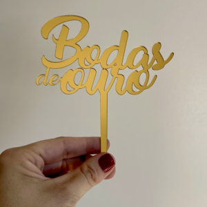 Topo para Bolo - Bodas de Ouro