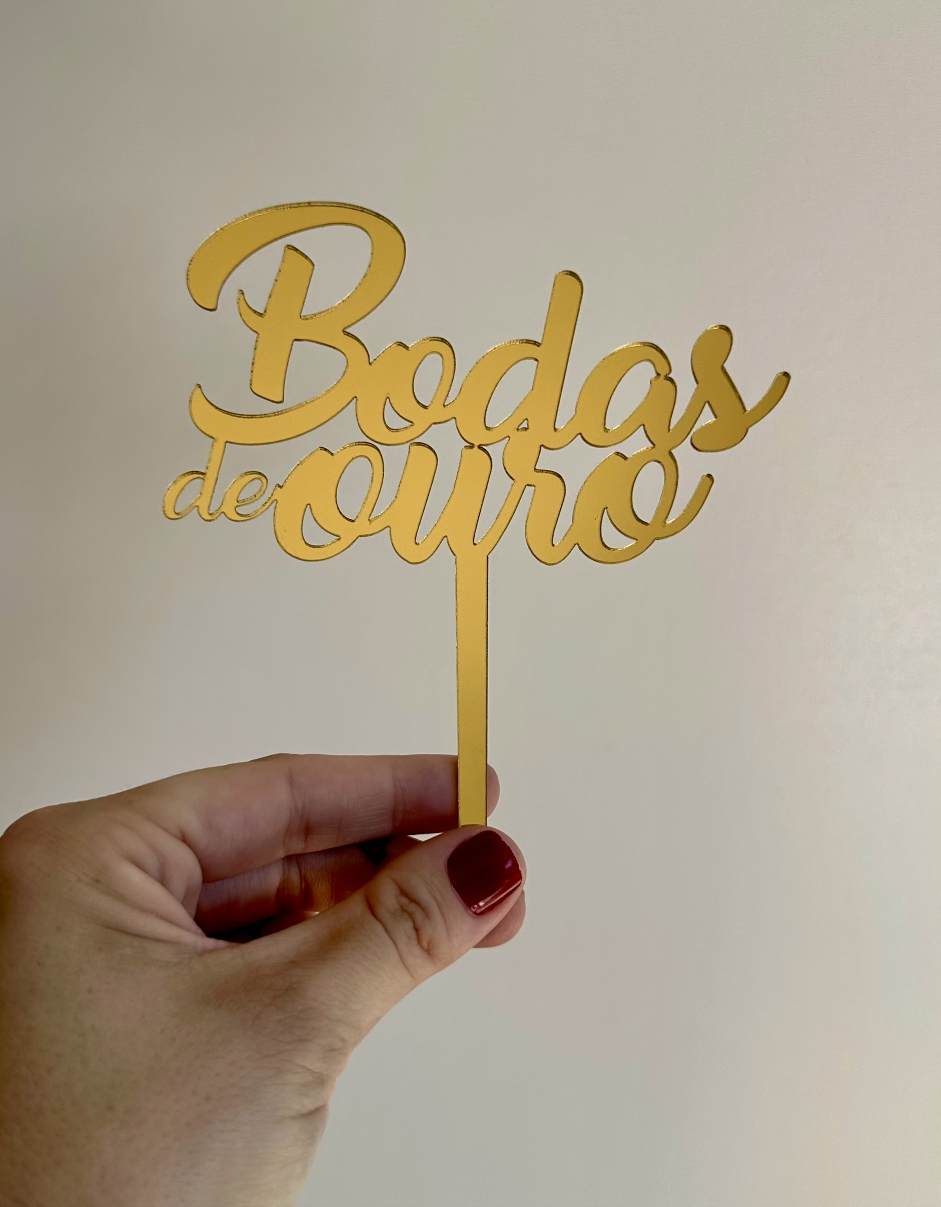 Topo para Bolo - Bodas de Ouro