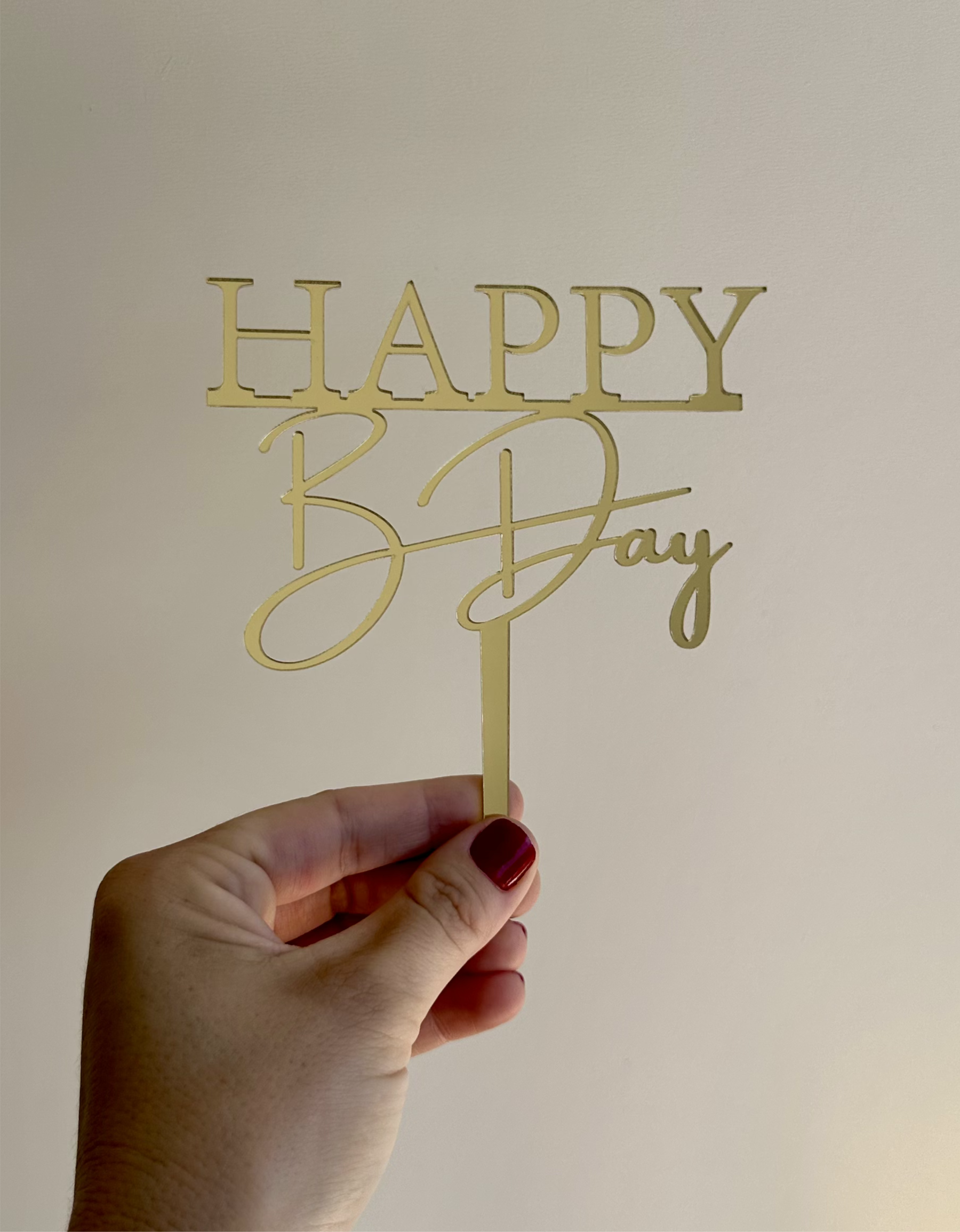 Topo para Bolo - Happy B Day