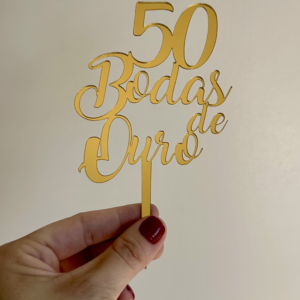 Topo para Bolo - Bodas de Ouro