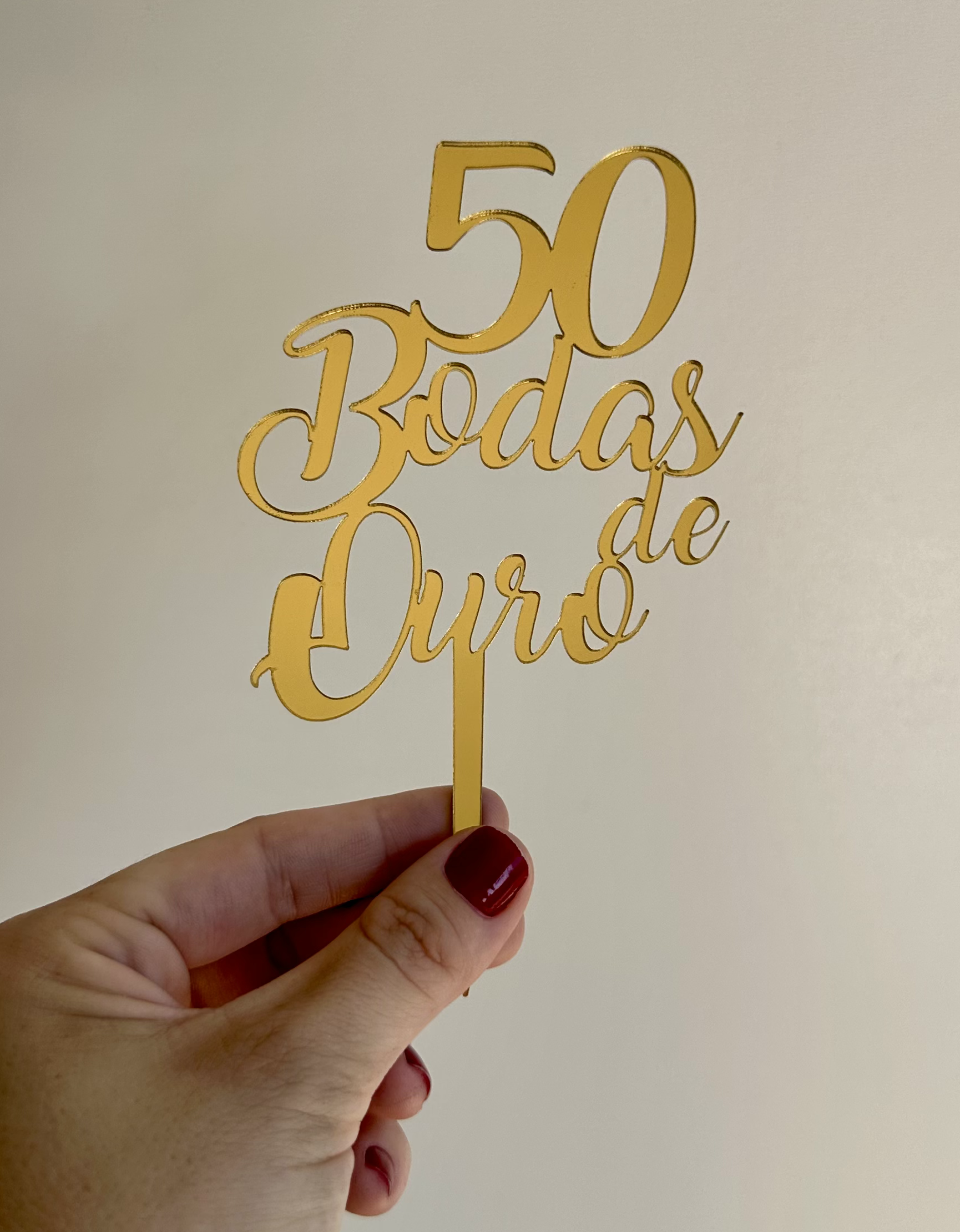 Topo para Bolo - Bodas de Ouro