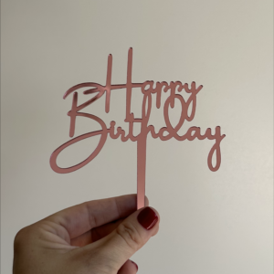 Topo para Bolo - Happy Birthday