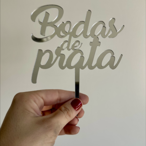 Topo para Bolo - Bodas de Prata