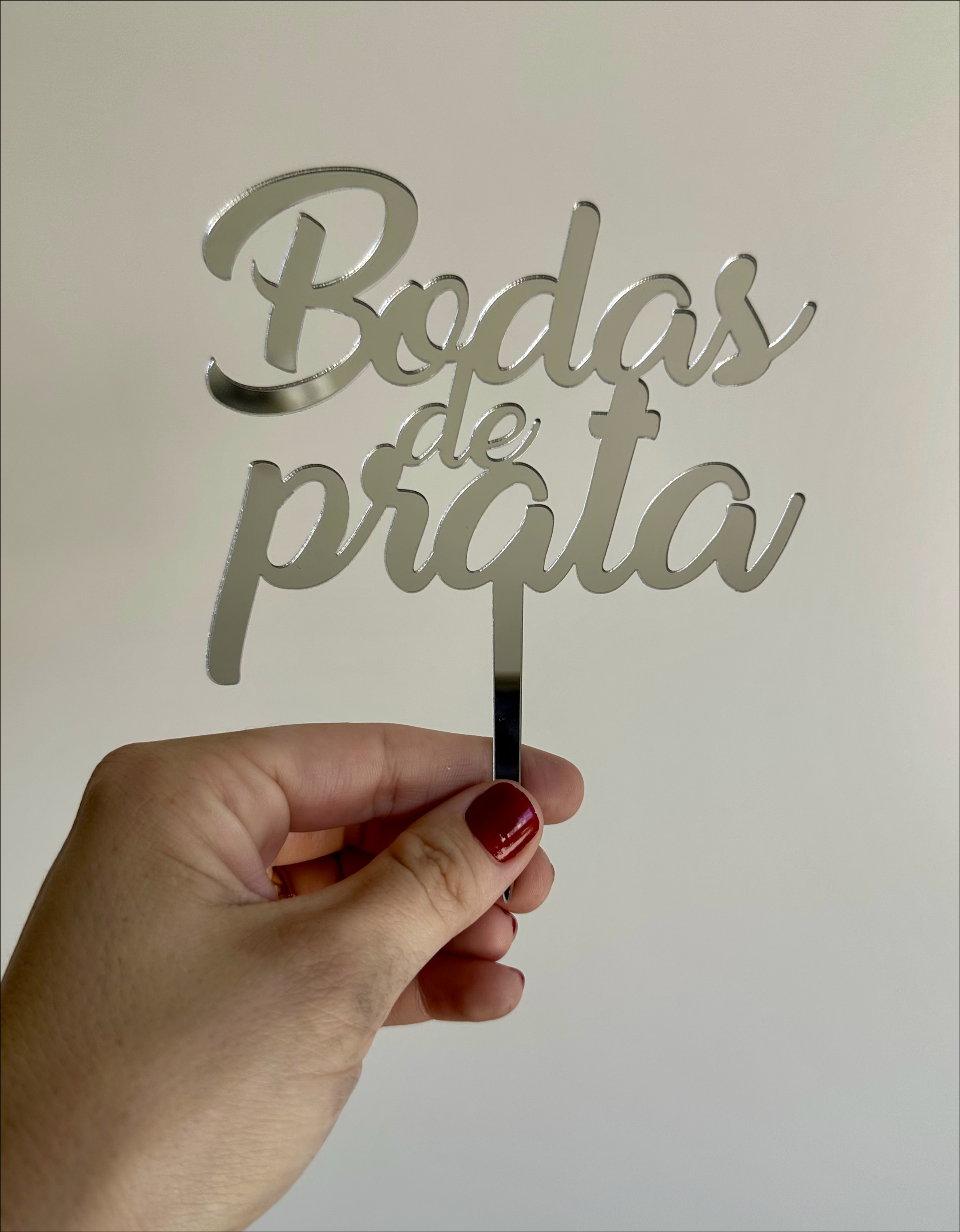 Topo para Bolo - Bodas de Prata