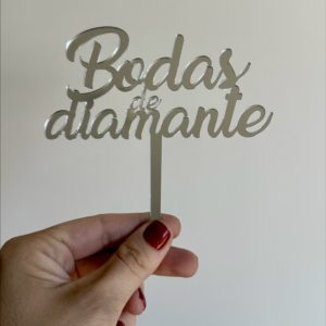 Topo para Bolo - Bodas de Diamante